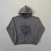Charcoal gray spider hoodie