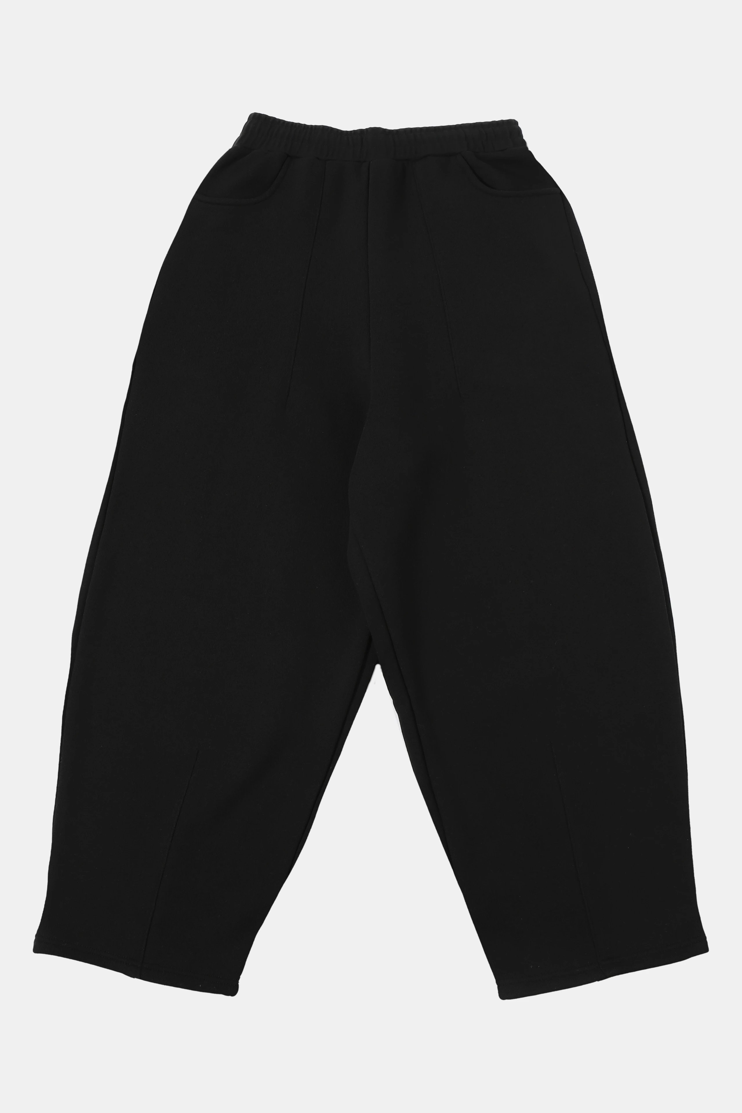 Black Straight-Leg Sweatpants