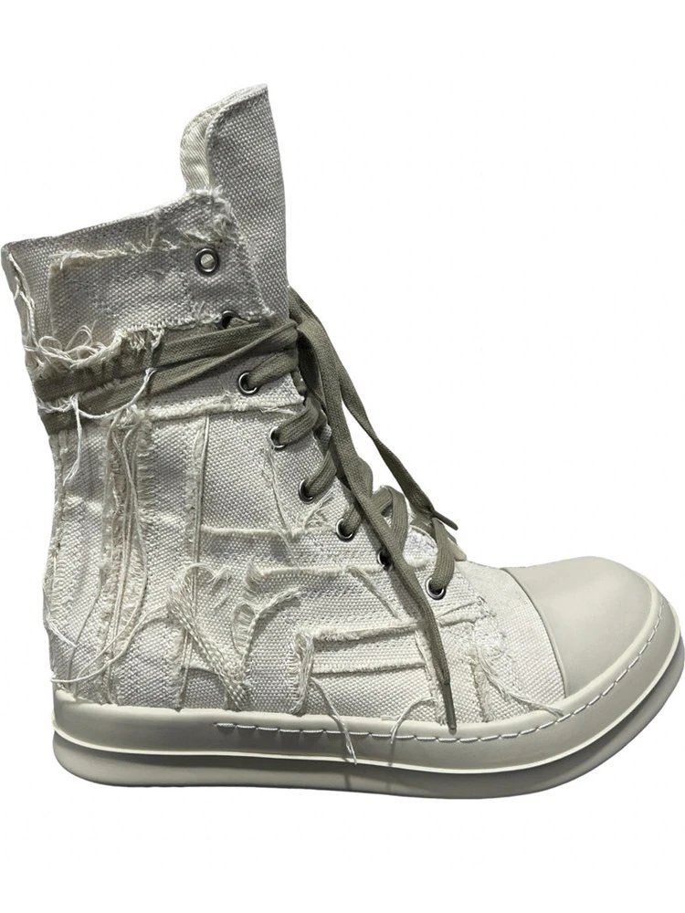 Tassel Distressed Canvas Thick-Soled Arc-Shaped · 4