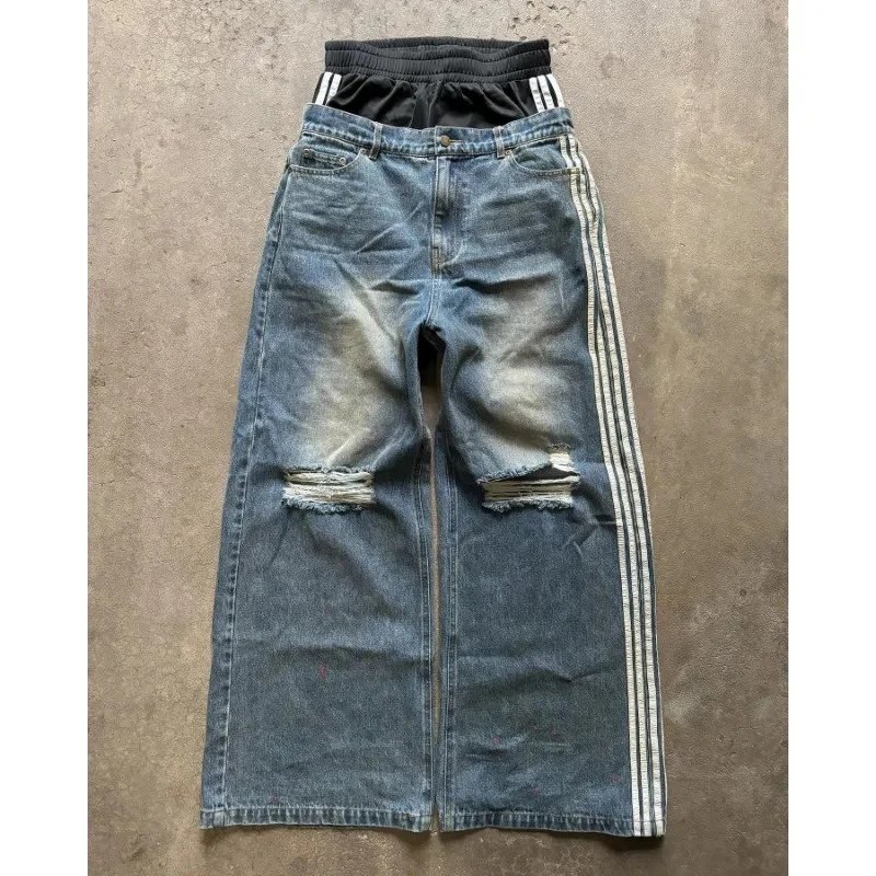 Double Waist Adidas Type Jeans 2