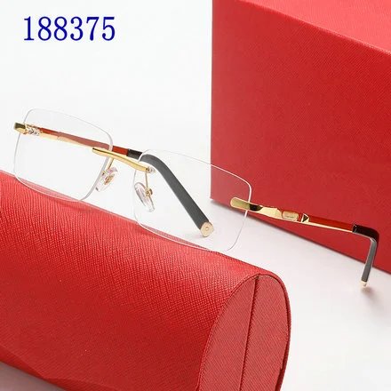Design Rimless Optical Glasses with Red Case Eyewear - 5