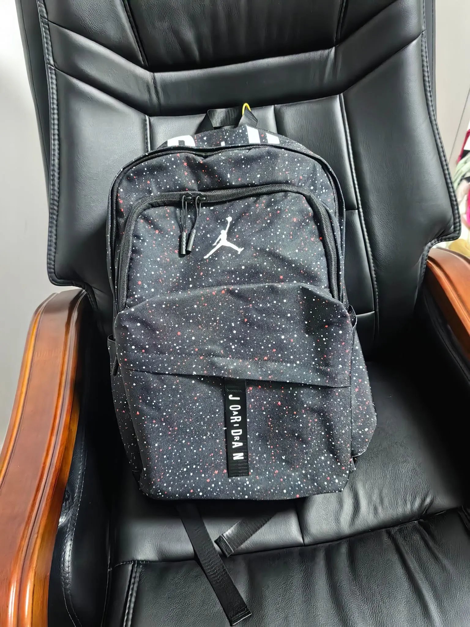 Air Jordan Speckle Print Backpack Black
