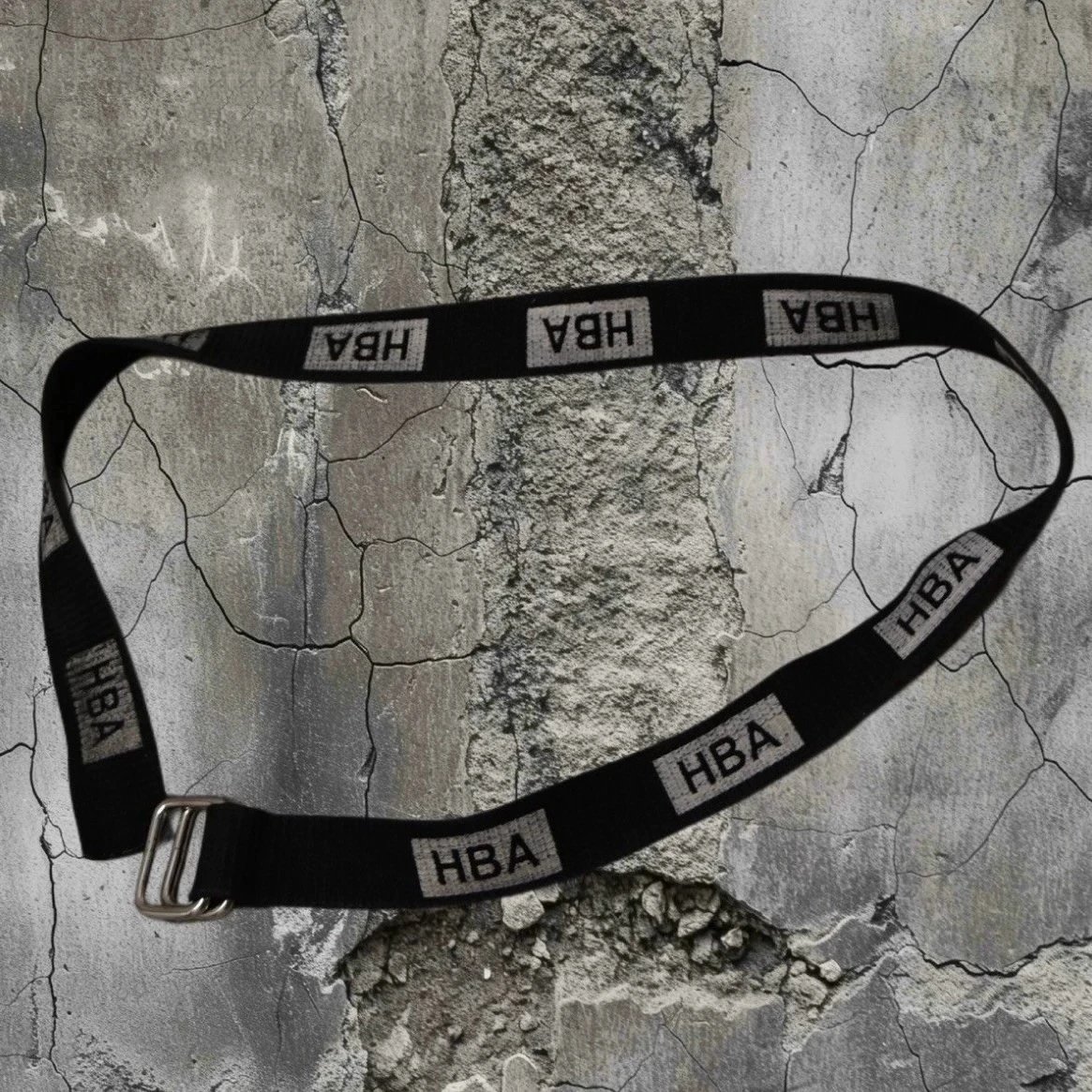 Rare Hba Hood By Air BeltBlack Full Logo Printed BeltSame As Lil Uzi's