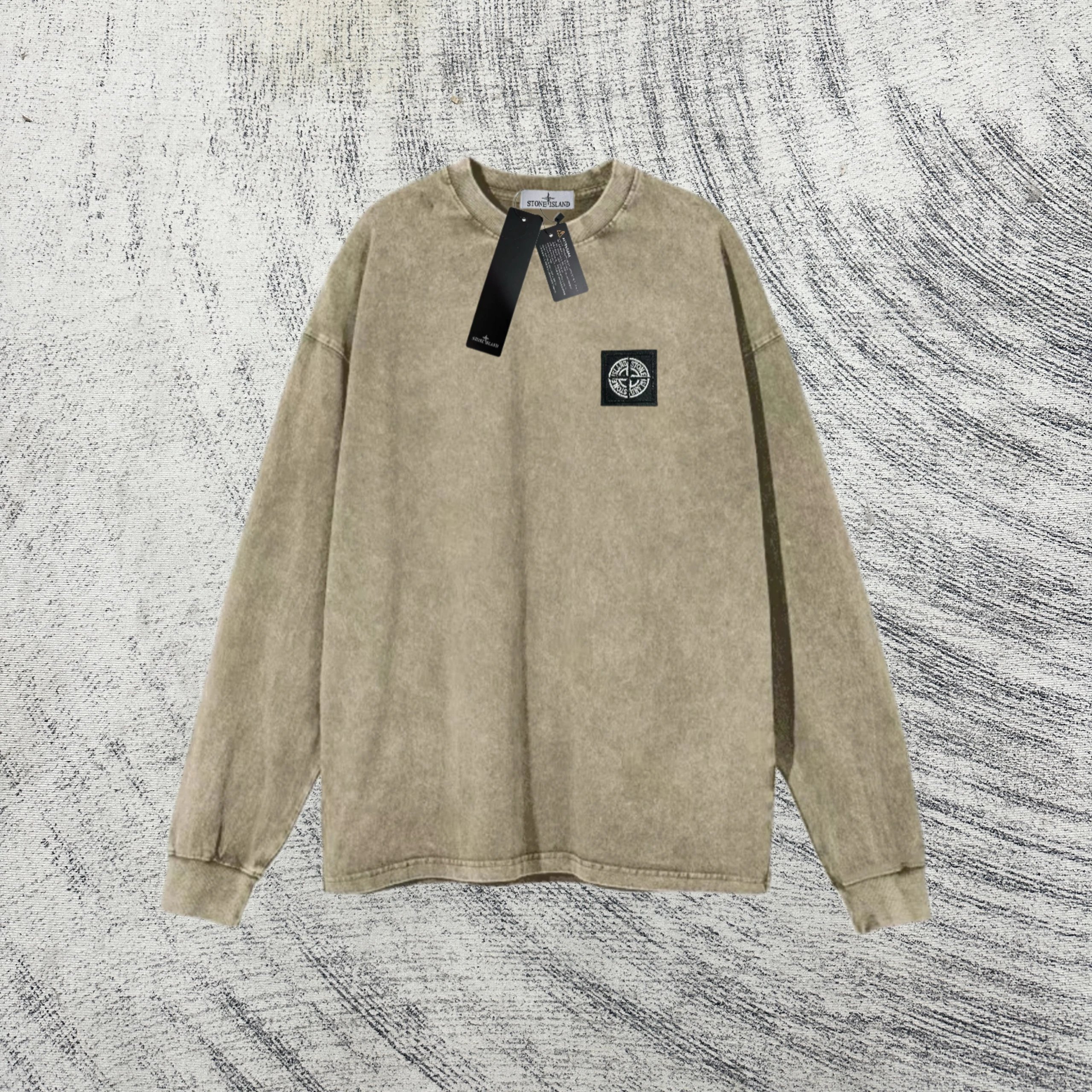 Stone Island Hoodies & Sweatshirts Raglan-sleeve crewneck sweatshirt with compass patch — 0417042CC