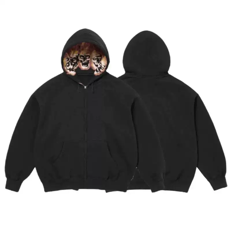Skull washed tricolor Sweatshirt-seb - 135386