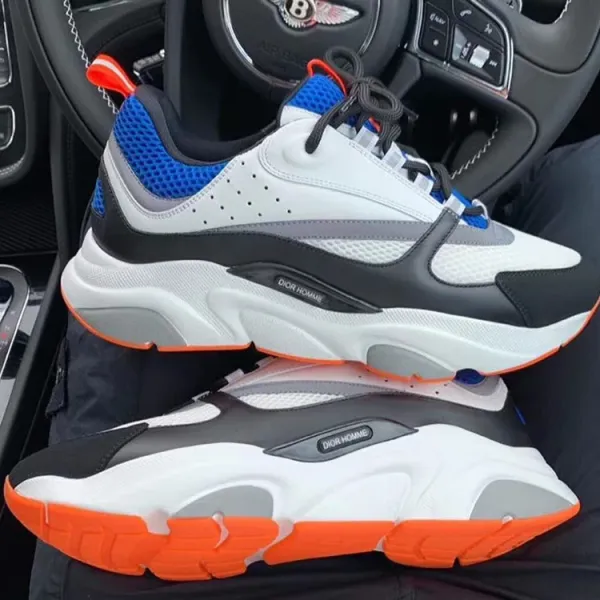Dior B23 Low Orange White Gray Sneakers Chunky Sneakers - 9