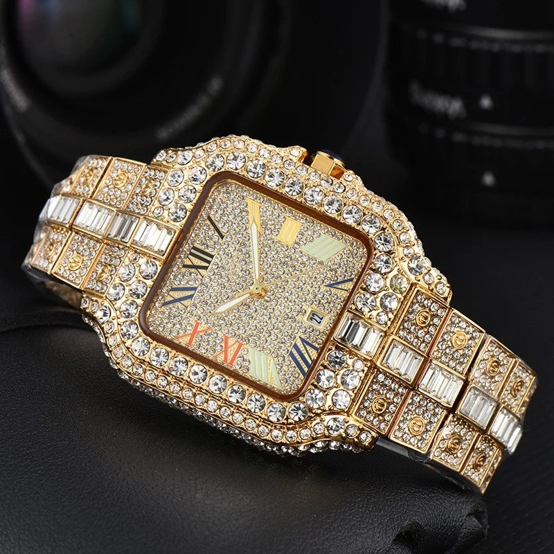 Iced Out Cartier Watch