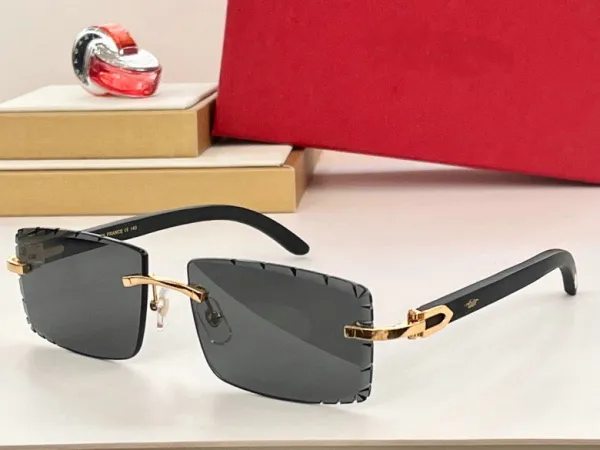Design Rimless Gradient Blue Sunglasses - 3
