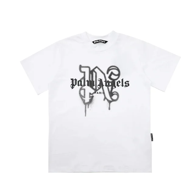Palm Angels T-Shirts Dripping Heart Logo Print product detail image 14