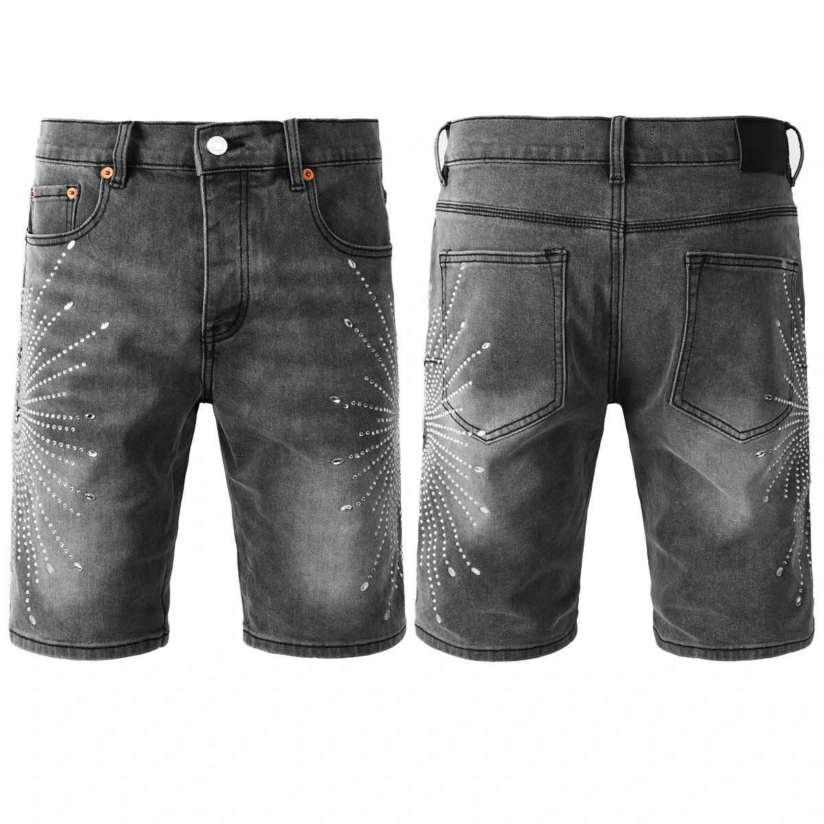 DSQUARED2 White Paint-Splatter Denim Shorts - 23/40