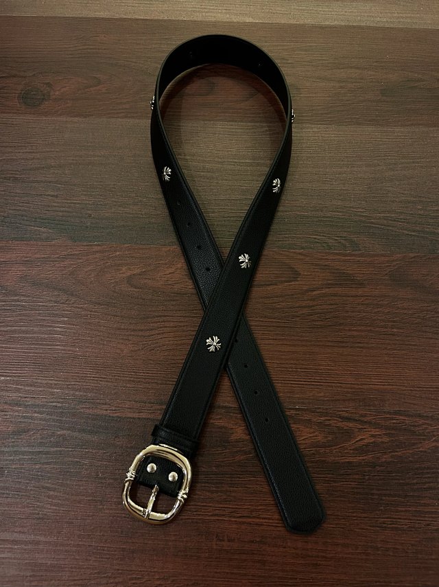 Be Careful of Cuffs"Ch Style Classic Cross Flower Retro Fashion Belt Casual Versatile Jeans Men and Women Belt: seller detail photo 1