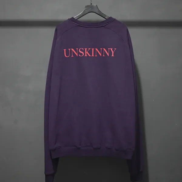 Design Unskinny Logo Print Purple Hoodie - 1