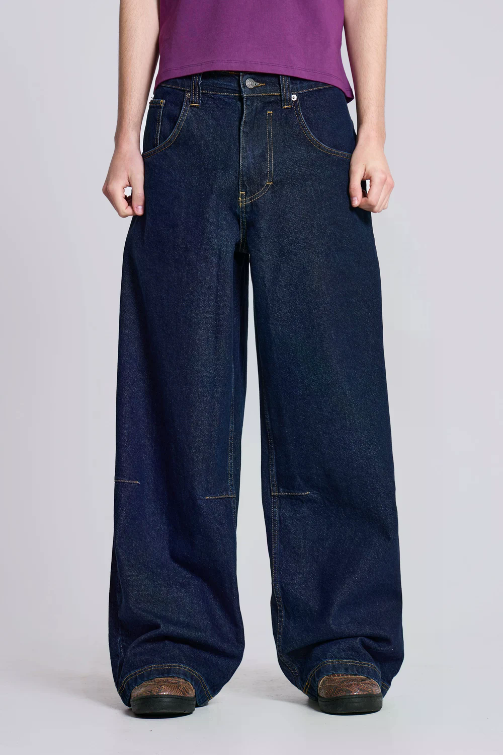 Jaded London Jeans Colossus Fit wide-leg — Dark blue