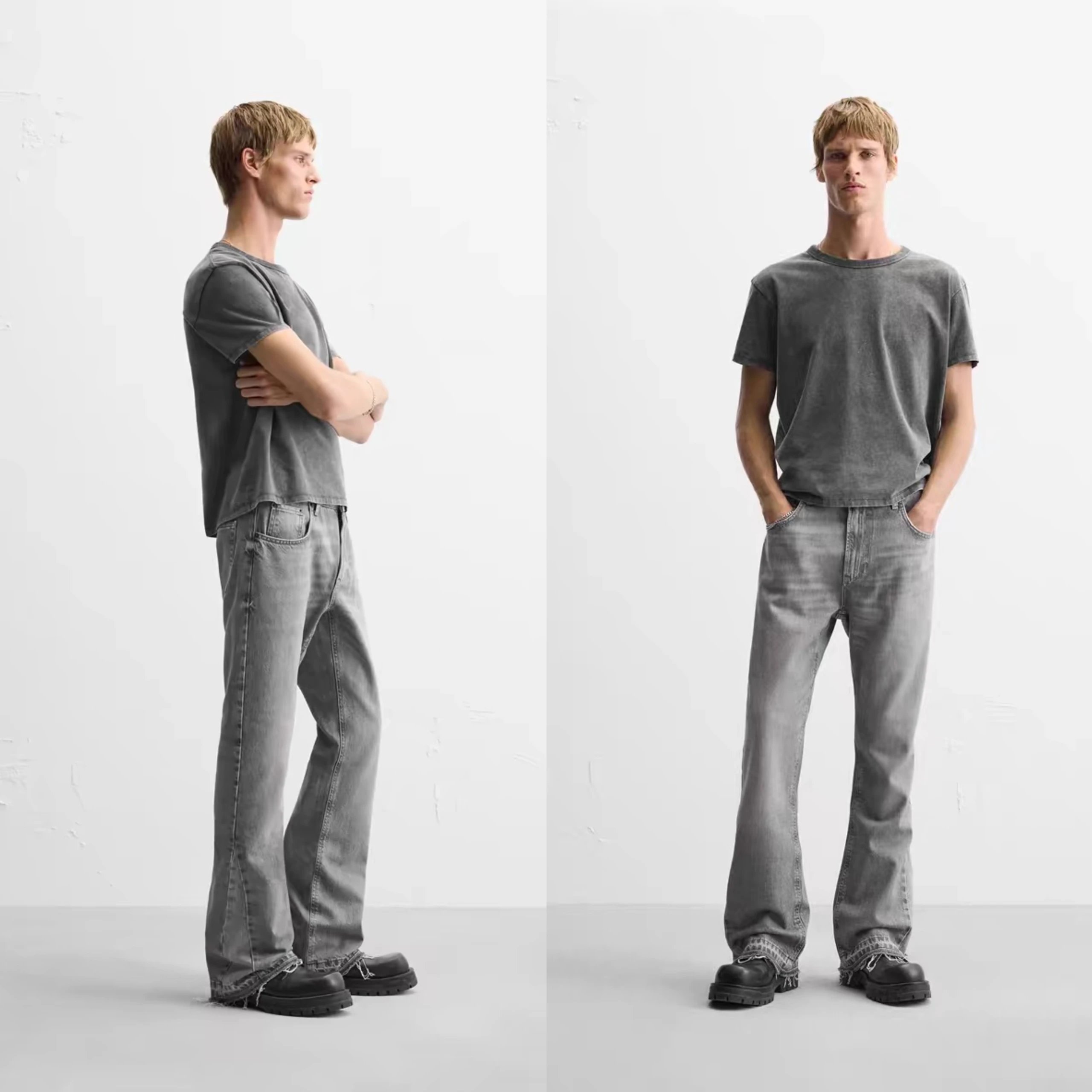 Cabinet 429! Men's New Style Washed Distressed Flared Jeans 0840/333 0840333