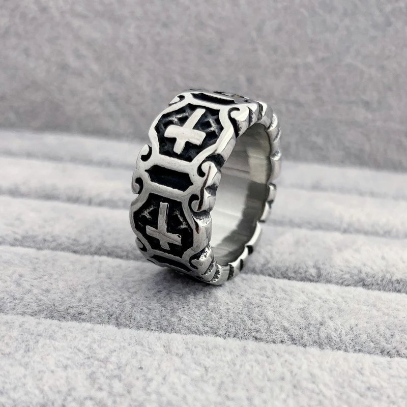 Design Tribal Pattern Silver Ring Jewelry - 7