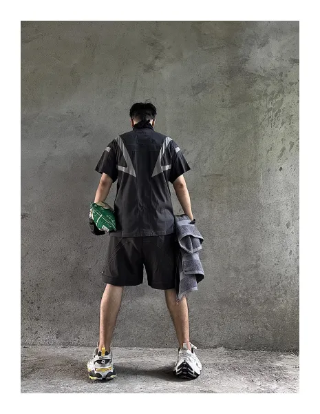 Design Technical Shorts Black with Reflective Stripes - 6