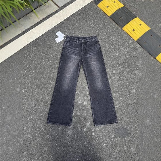 2024AC Classic light blue Loose Straight Leg Pants American Jeans Men's and Women's Fashion