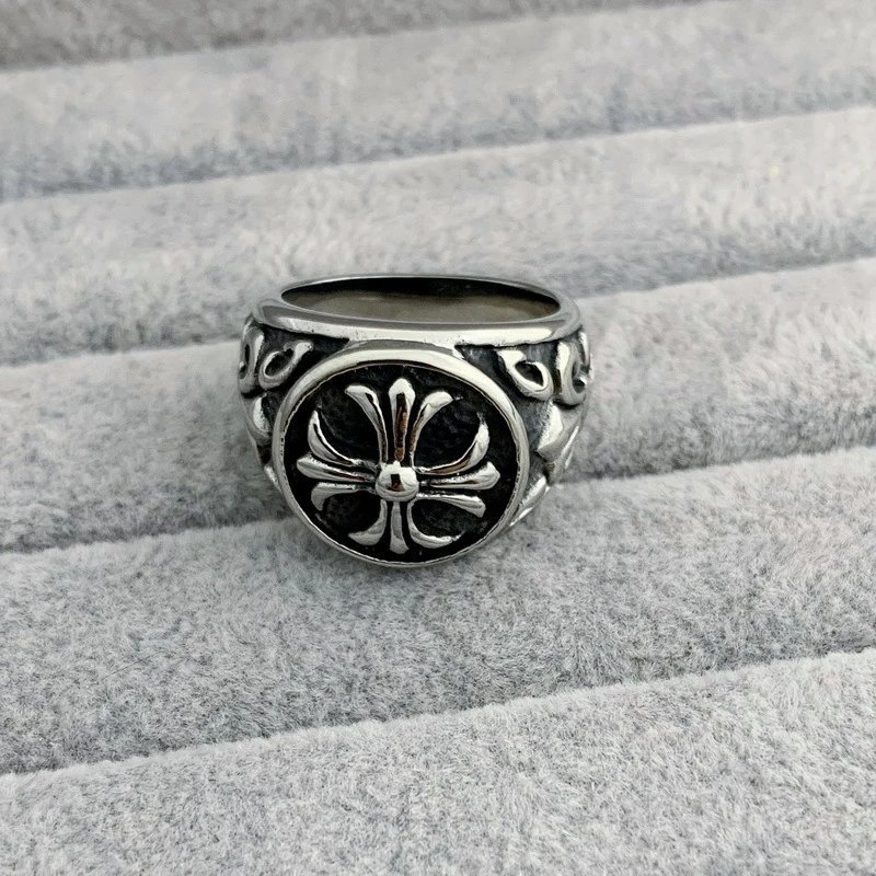 Chrome Hearts Silver Cross Motif Ring Set Jewelry - 13