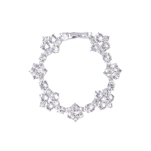 Givenchy Crystal Cluster Bracelet Silver Jewelry - 1