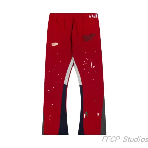 Gallery Dept Paint-Splatter Sweatpants Red - 1