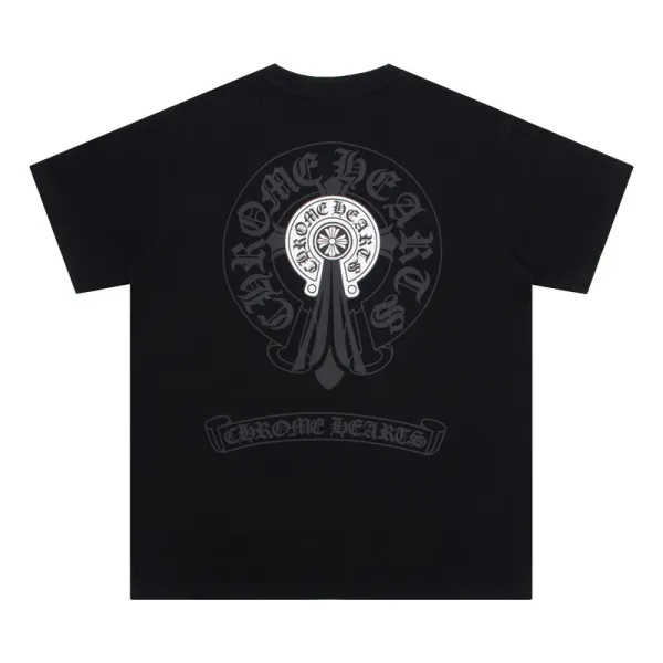 Chrome Hearts Los Angeles Circle Logo Black T-Shirt - 16