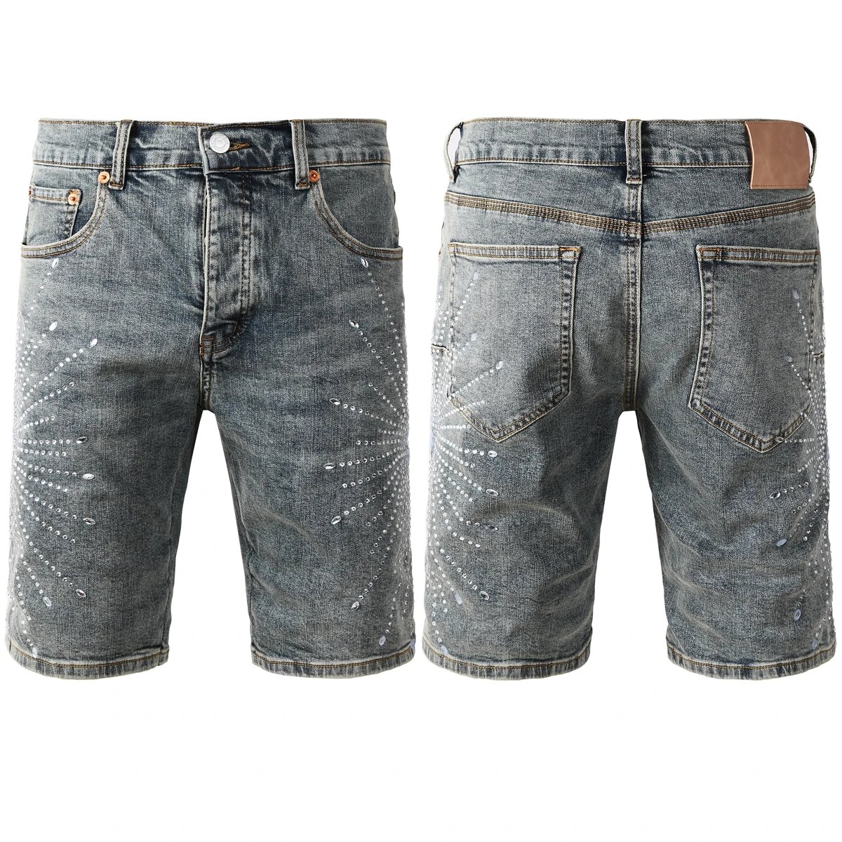 DSQUARED2 White Paint-Splatter Denim Shorts - 30/40