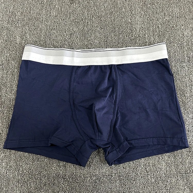 Trendy Mens White Waistband Boxer Briefs Sexy Pure Boxer Shorts Loose and Breathable Sports Student Shorts for Men