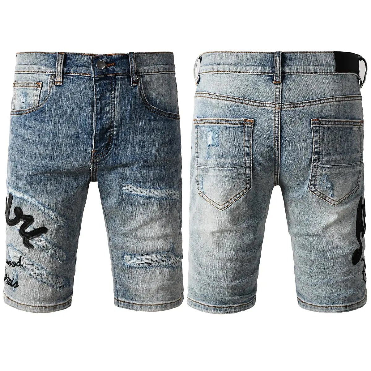 DSQUARED2 White Paint-Splatter Denim Shorts - 36/40