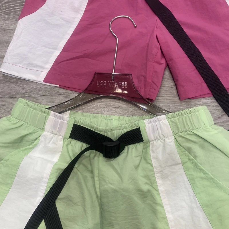 Off-White Diagonal Stripe Yellow Shorts - 15
