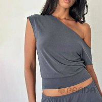 Off-the-shoulder short-sleeved shirt — seller photo 5