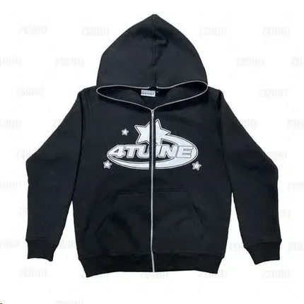 Design 4Tune Zip-Up Hoodie Black Hoodie - 1