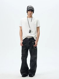 No Name Black Double Waist Jeans — seller photo 4