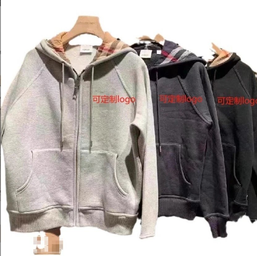 Cross-border European and American Station Bajia Same high quality British-style Hooded Women's Sweater Autumn and Winter Jacket Cardigan Set Z Embroidery