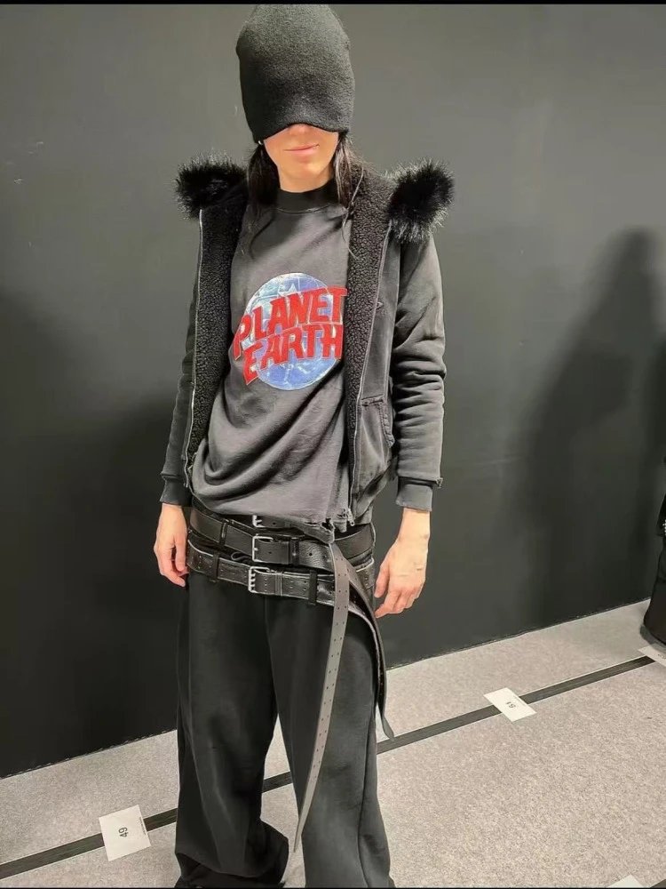 Balenciaga Sporty Fur Hoodie