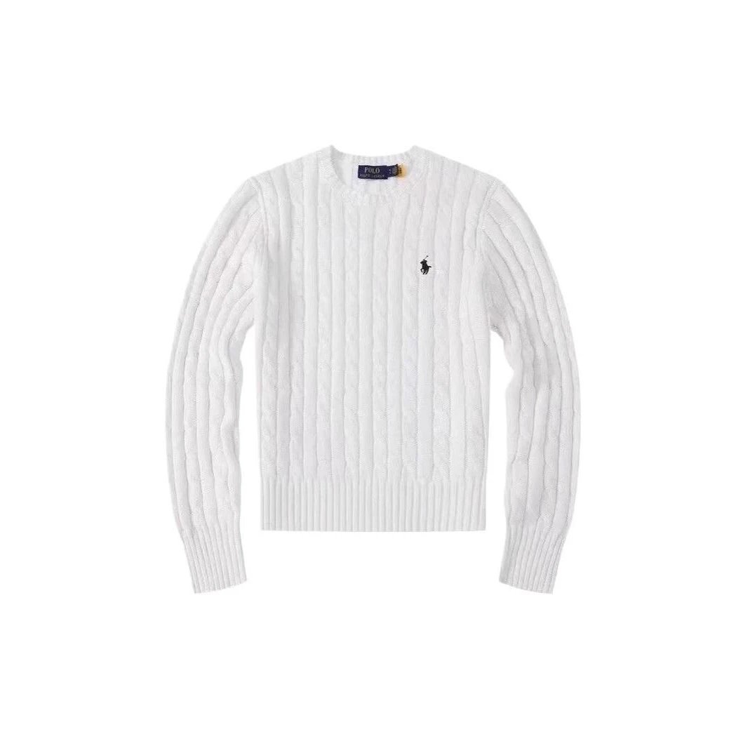 Amazon AliExpress Amazon Supply Autumn Winter Crewneck Pullover Sweater Couple Cable Knit Wool