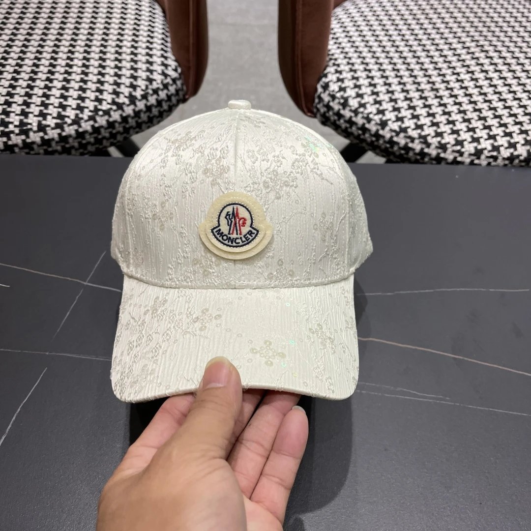 Moncler Distressed Logo Baseball Cap Beige - 15