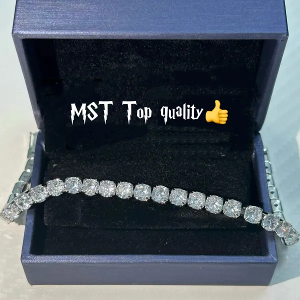 Design Tennis Bracelet Clear Cubic Zirconia Silver Tone Bracelet Jewelry - 1