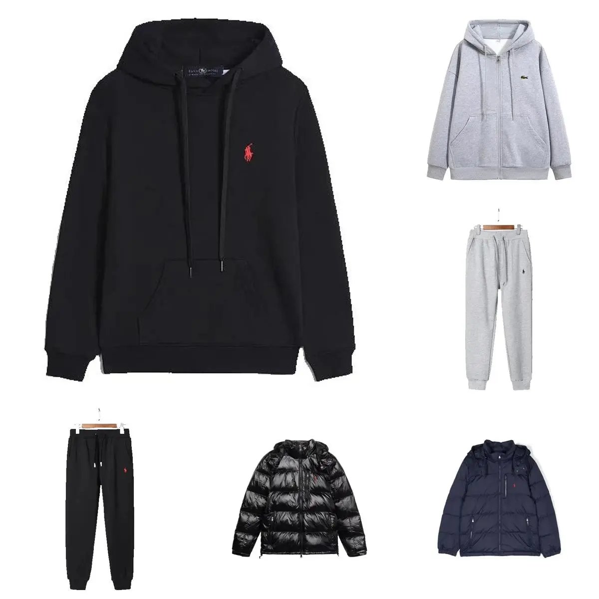 Factory autumn and winter casual fashion hooded sweatshirt, sweatpants, down jacket - LF
