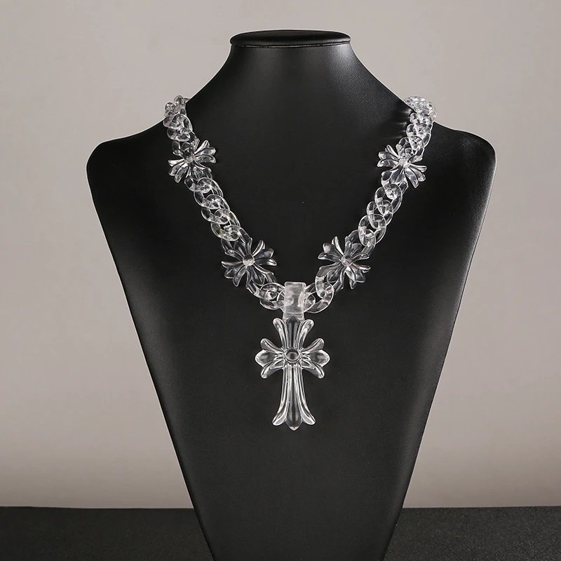 Acrylic Chrome Hearts Necklace 3