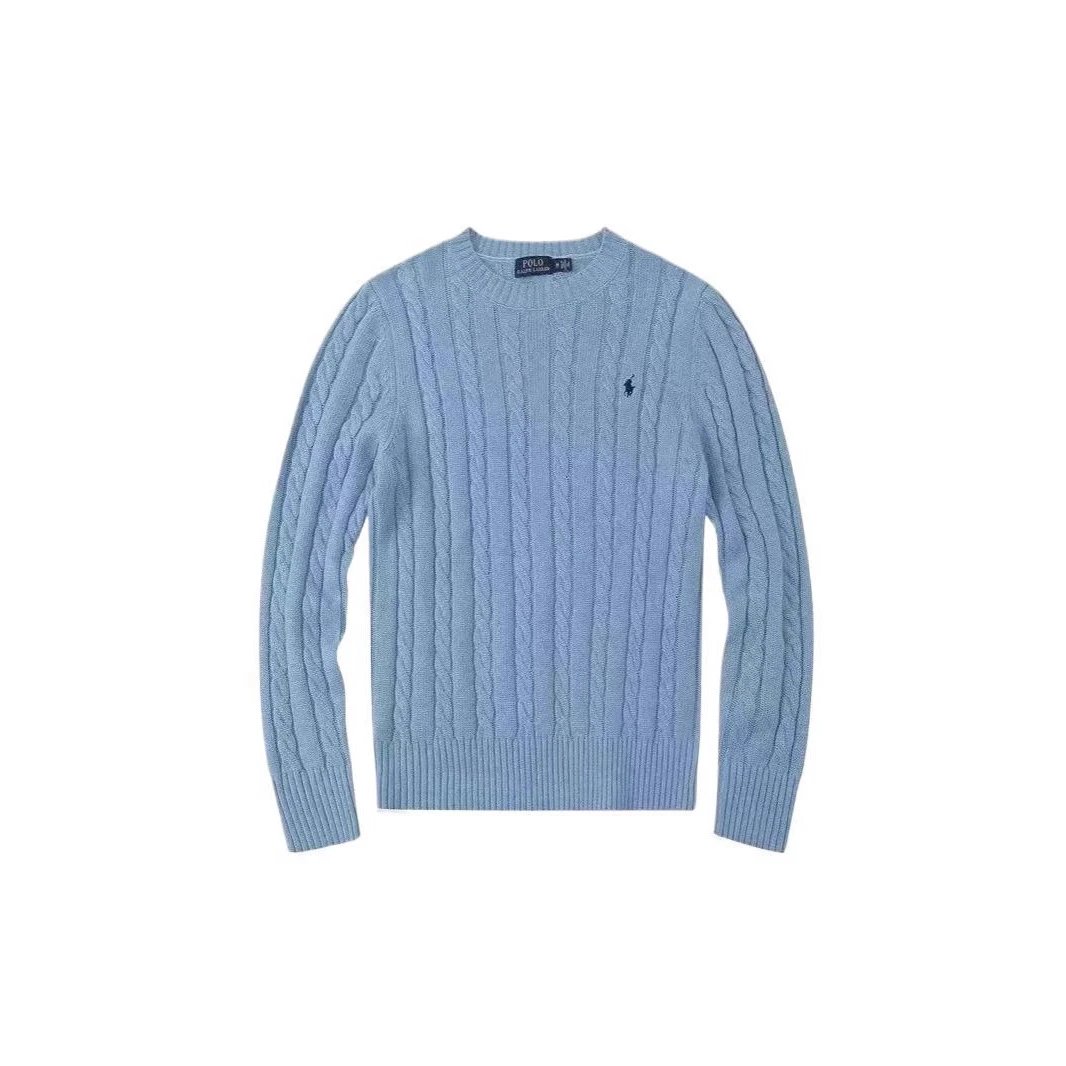 Amazon AliExpress Amazon Supply Autumn and Winter Crewneck Pullover Sweater Couple Pony Twist Knitted Wool 2