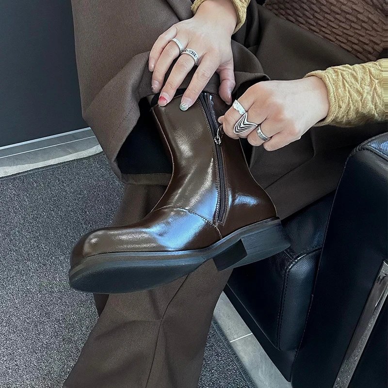 Men's Martin Boots High-Top Chelsea Boots With Thick Soles · 5