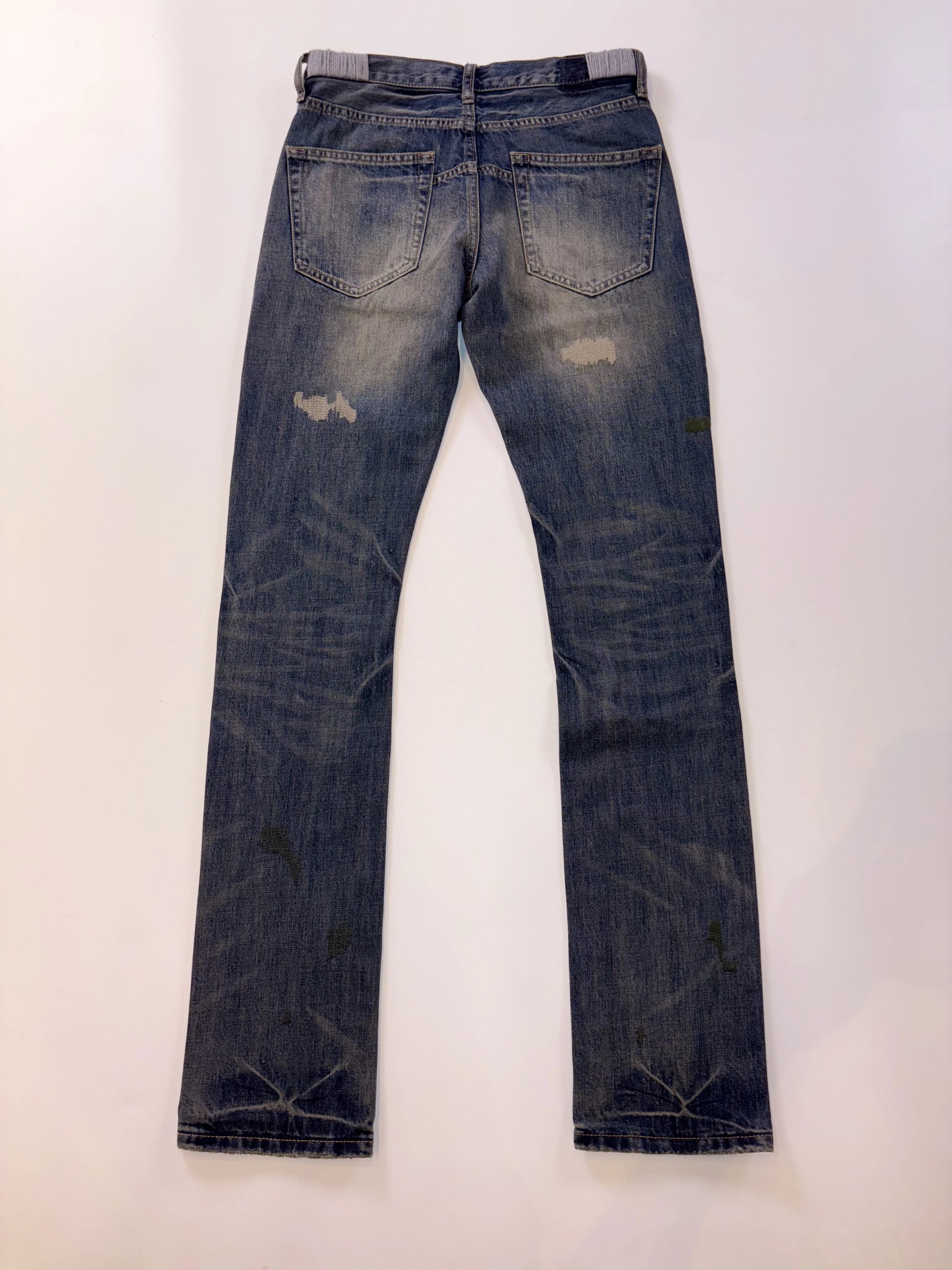 【Same-Day Shipping】Undercover 06Ss t Season Insect Embroidery Distressed Washed Denim Jeans