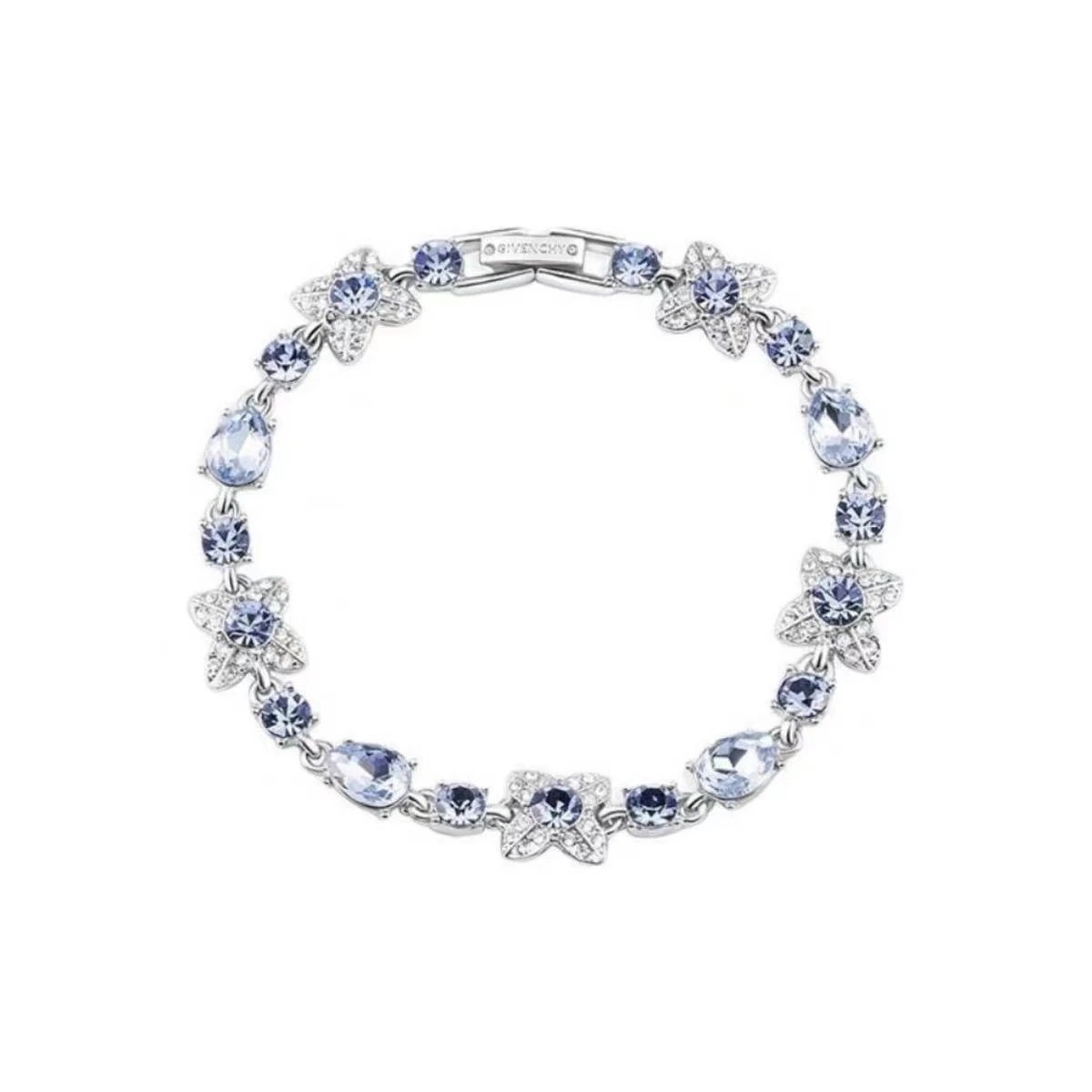 Design Amore & Pio Crystal Square Link Bracelet Silver Bracelets - 6
