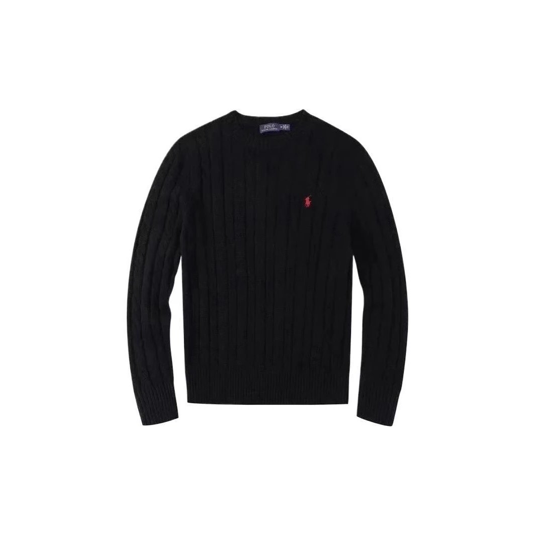 Amazon AliExpress Amazon Supply Autumn and Winter Crewneck Pullover Sweater Couple Pony Twist Knitted Wool 3