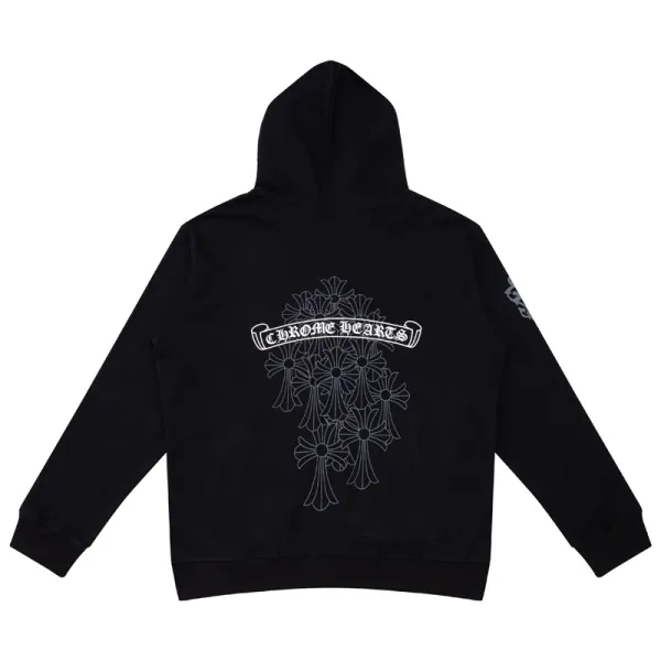 Chrome Hearts Cross Bouquet Hoodie Black - 1