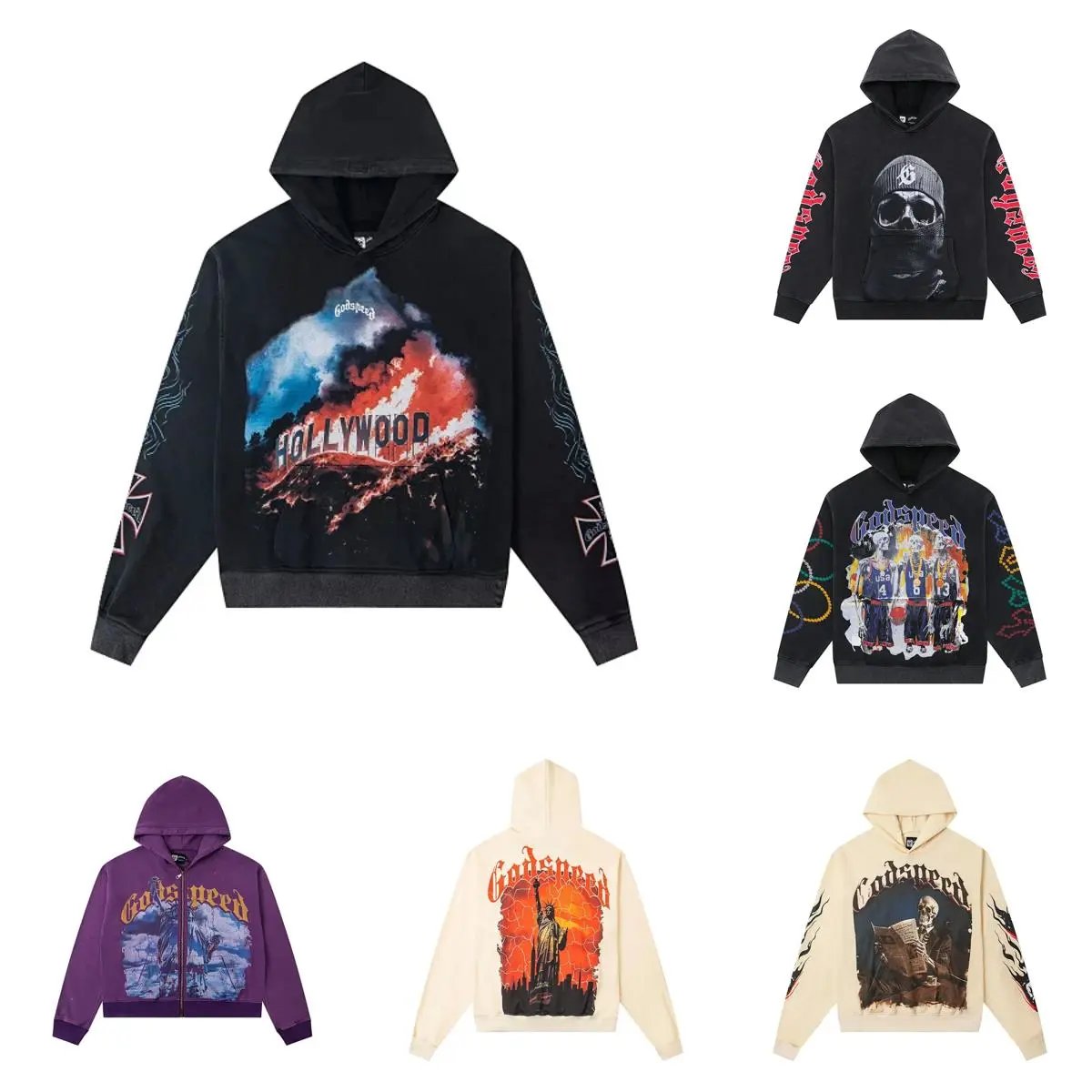 Godspeed Black Hoodie with Hollywood Print