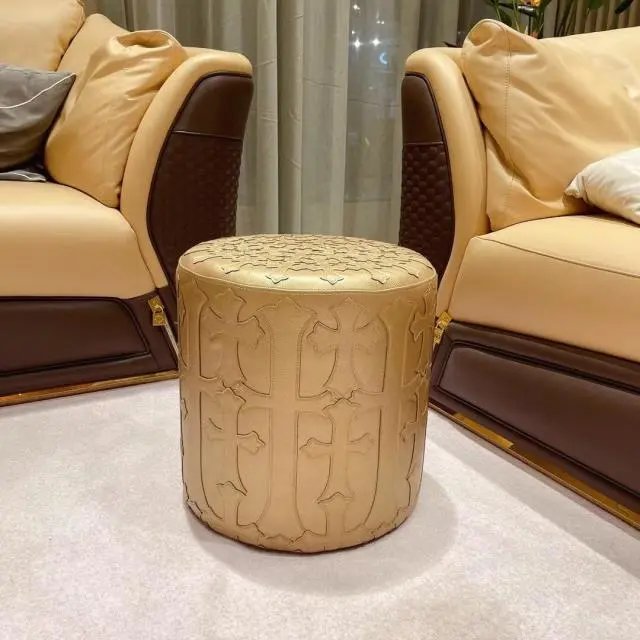 New Golden Round Stool