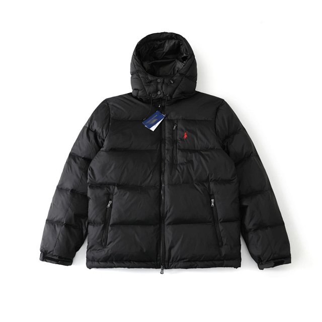 Rl War Horse Pony Embroidery Hooded Detachable Windproof and Water-Repellent Warm down Jacket for Men and Women Cross-Border: seller detail photo 3