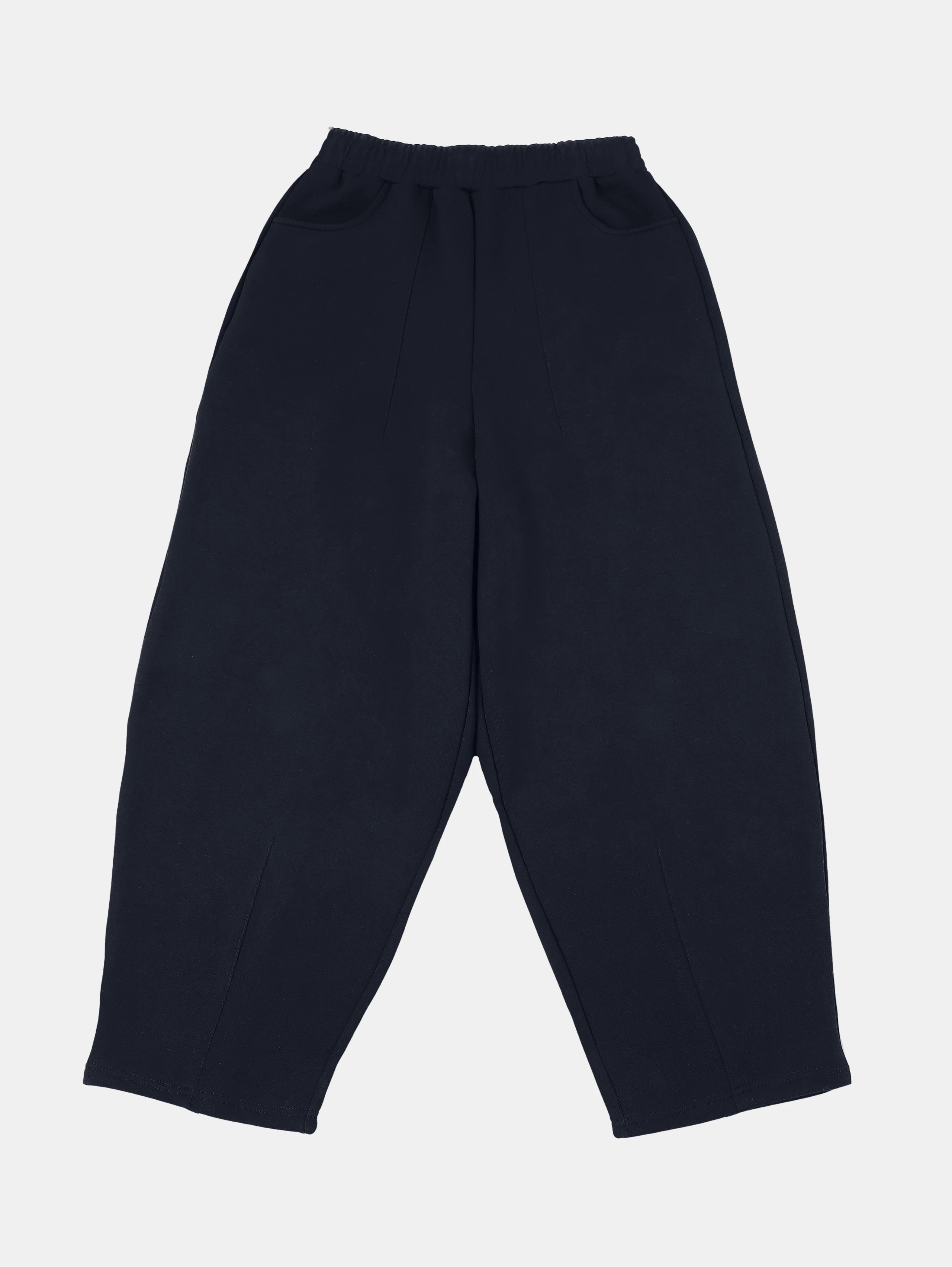 Navy Blue Straight-Leg Sweatpants