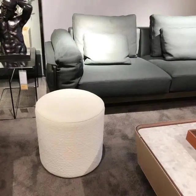 New Pure White Round Stool